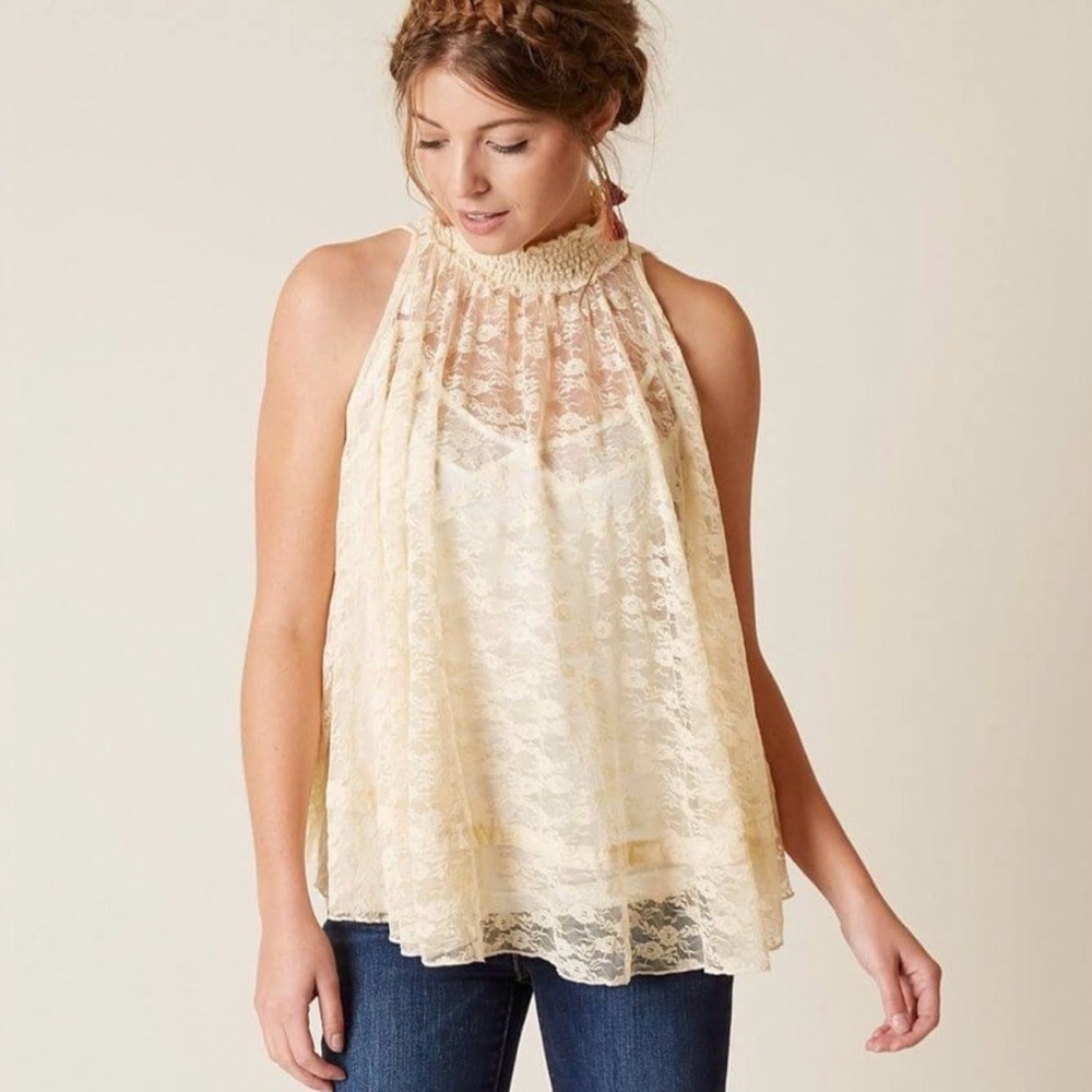Free People| ‘Myrna’ Sheer Lace Tunic